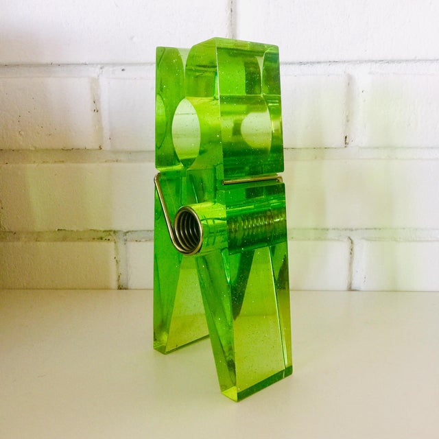 Rainbow Giant Lucite Pop Art Clothespins - Set of 6 For Sale - Image 10 of 12