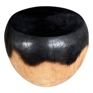 Andrianna Shamaris Drum Shape Two Tone Side Table For Sale