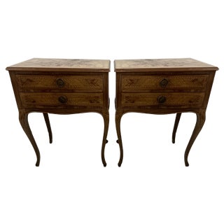 Italian Neoclassical Style Bedside Tables, 1950s, Set of 2 For Sale