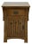 Mission Style Solid Quarter Sawn Oak Keyhole Nightstand - Walnut For Sale