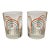 Vintage 1990s Fiesta Rainbow Arches Drinking Glasses-Set of 2-Retro Tumblers- For Sale