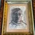 1950’s abstract expressionist male portrait drawing with ink, pastel and charcoal. Measures 4.5x6 / 8.5x10.5 overall in...