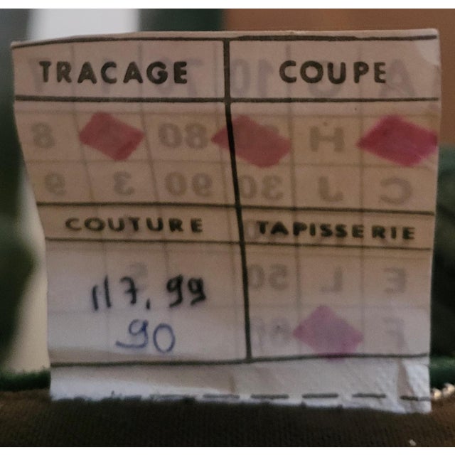 1970s Suede and Chrome Cantilever Dining Chairs in Moss Green Attributed to Roche Bobois-Set of 6 For Sale - Image 17 of 17