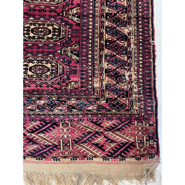 Islamic 1900s Antique Bochara Rug For Sale - Image 3 of 5