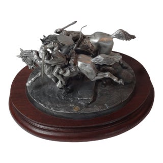 1980s Eye to Eye Limited Edition Polland Pewter Sculpture - Signed and Numbered For Sale