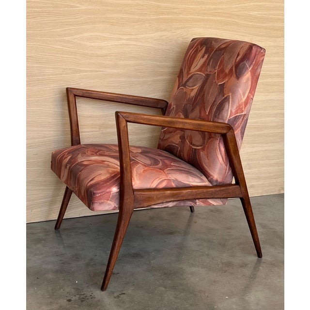 Mid 20th Century Pair of Scandinavian Mid-Century Modern Colorful Teak Club Armchairs For Sale - Image 6 of 18