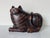 1980’s Vintage Folk Art - Hand-Carved Mahogany Wood Cat Sculpture With Hidden Secret Compartment For Sale - Image 9 of 12
