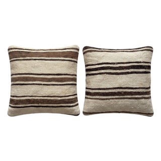 Anatolian Oushak Kilim Pillow Cover 24'' X 24'' - Set of Two For Sale