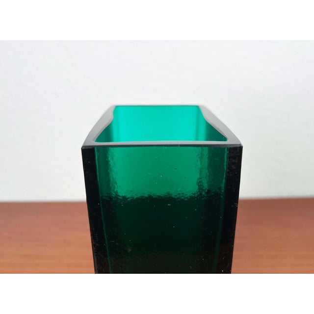 Mid-Century Modern Minimalist Glass Block Vase from Finncristall, Finland, 1960s For Sale - Image 11 of 18