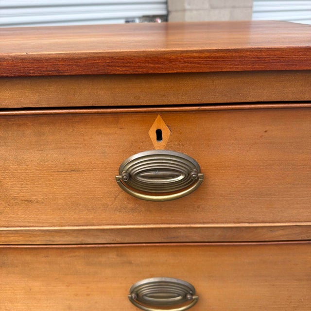 Antique Cherry Hepplewhite Five-Drawer Chest of Drawers, Pennsylvania or Maryland, Circa 1800-1810 For Sale - Image 13 of 18