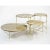 Italian Stilts Coffee Tables in Travertine & Gold Leaf, Set of 4 For Sale - Image 9 of 9