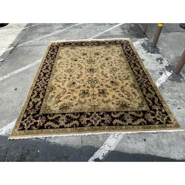 7ft 10in X 9ft 11in Hand Knotted Area Rug For Sale In San Francisco - Image 6 of 13