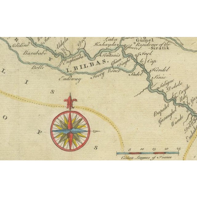 West Africa French Exploration Map with River Sanaga, 1750s For Sale - Image 4 of 9