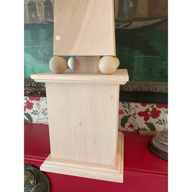 Wood Contemporary Irwin and Lane Large Handmade Wood Obelisk For Sale - Image 7 of 10