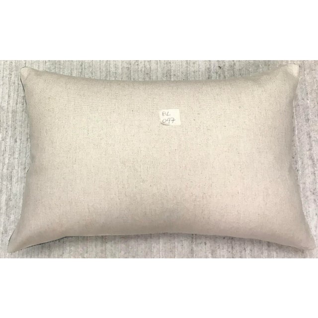 Silk Uzbek Ikat Velvet Hand Made Pillow Cushion with natural linen backing and hidden zipper. 10/90 down feather insert is...