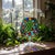 Oversized Stained Glass Mosaic Goblet Candle Holder-Boho-Moroccan-Lantern-Light For Sale - Image 4 of 8