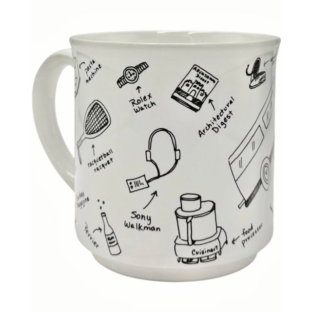 Vintage 1980s Yuppie Novelty Ceramic Coffee Cup Mug For Sale - Image 10 of 11