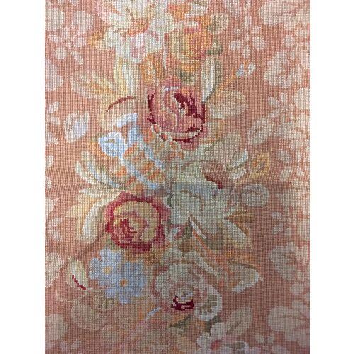 French Antique Floral Aubusson Needlepoint Tapestry For Sale - Image 3 of 4
