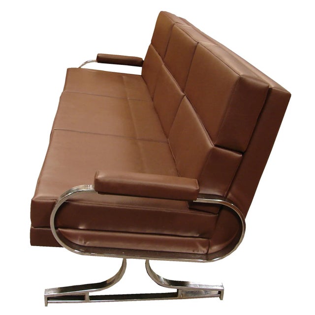 Mid-Century Modern Mid 20th Century Settee in the Style of Milo Baughman For Sale - Image 3 of 4