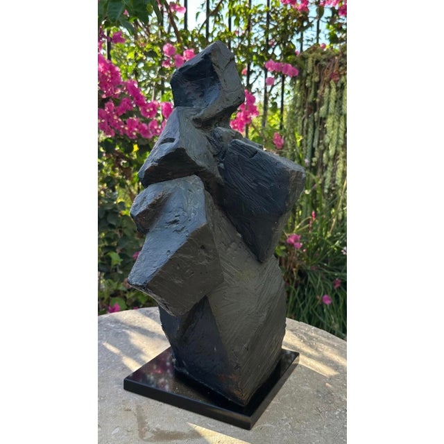 Ju Ming (Zhu Ming) Taichi Series Abstract Sculpture – Painted Copper (Bronze Finish), Marble Base, 19" H For Sale - Image 10 of 18