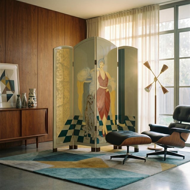 Vintage Art Deco Screen, 1930s For Sale - Image 3 of 17