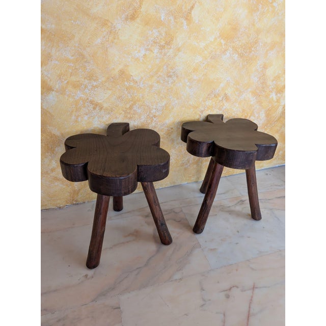 Vintage Clover Stools, 1950s, Set of 2 For Sale - Image 11 of 11