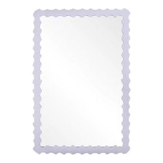 Fleur Home Audubon Bamboo Rectangle Mirror in Spring Iris, 36x48 For Sale