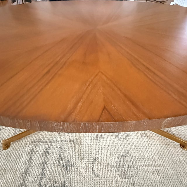 Brown Highland House Montauk Cerused Oak and Brass Cocktail Table For Sale - Image 8 of 10