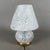 1970s Mushroom Table Lamp in Opaline Murano Glass and Brass, 1970s For Sale - Image 5 of 13