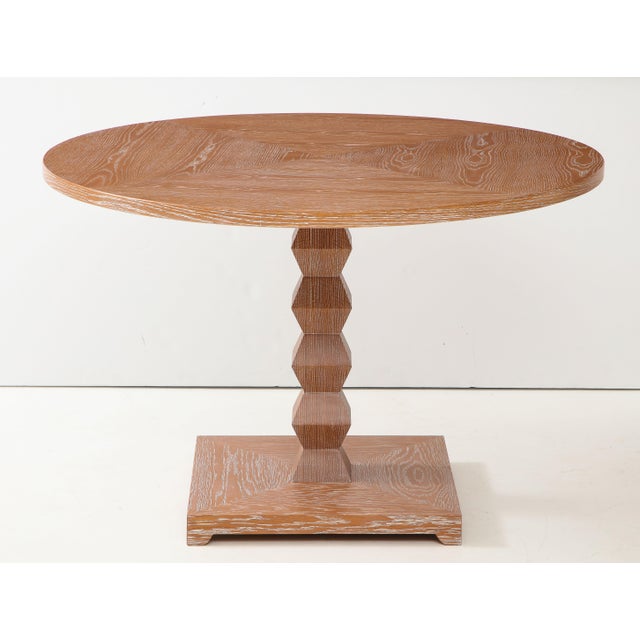 Bespoke Cerused Oak Center Table Inspired by French, 1940s Design For Sale - Image 9 of 9