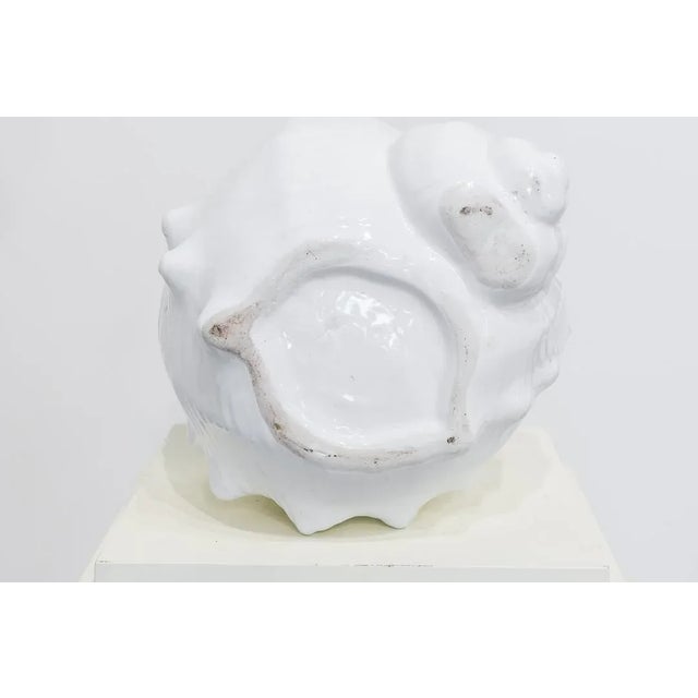 Ceramic White Shell Shaped Ceramic Pot, 1960s For Sale - Image 7 of 8
