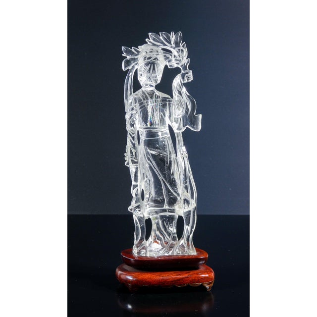 Rock Crystal Guanyin Sculpture For Sale - Image 8 of 18