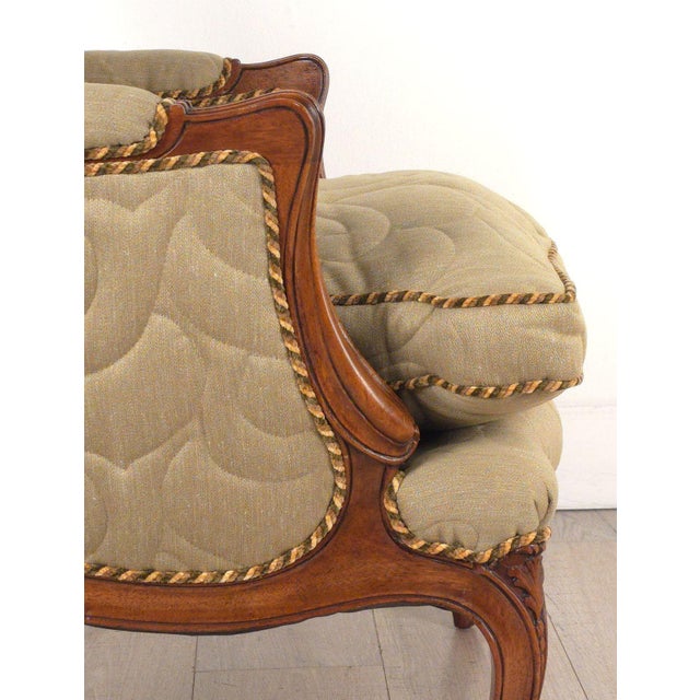 Brown Italian Fruitwood Bergère, Circa 1970 For Sale - Image 8 of 15