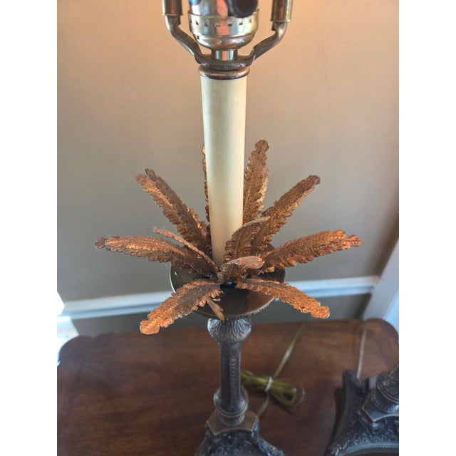 Metal Vintage Raymond Waites for Tyndale (Frederick Cooper) Candlestick Lamps - A Pair For Sale - Image 7 of 13