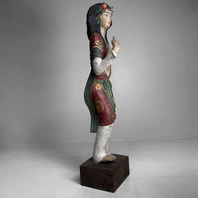 Wood Vintage Exotic Wooden Figure, 1950s For Sale - Image 7 of 18