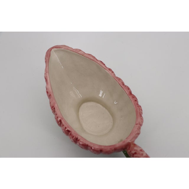 1950s Barbotine French Sauce Boat or Gravy Boat, Majolica For Sale - Image 12 of 18