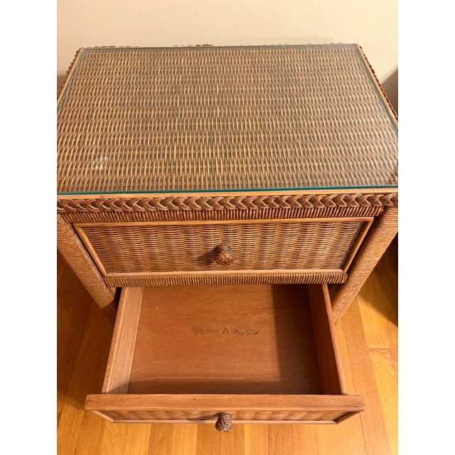 Chocolate 1980s Pair of Henry Link Pair of Nightstands For Sale - Image 8 of 12