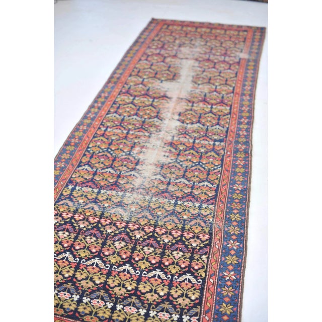 Name: Dusk Size: ~ 3.4 x 10.10 Age: Antique Pile: Low with great patina and age-related wear About: Beautiful all-over...