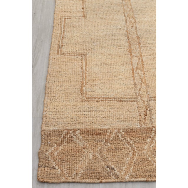 8x10Ft. Natural jute Beige Taureg Inspired Bohemian Soumek Jute Hand Woven Rug For Sale - Image 12 of 12
