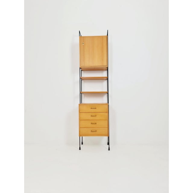 Mid century Ash wood shelving unit by Hilker for Omnia, Germany 1960s Designed by Hilker - Made from Ash wood - The...