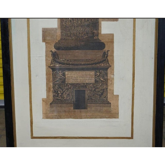 Giovanni Battista Piranesi, Trofeo or Sia Magnifica Columns, 1860, Engravings on Canvas, Set of 2 For Sale - Image 11 of 17