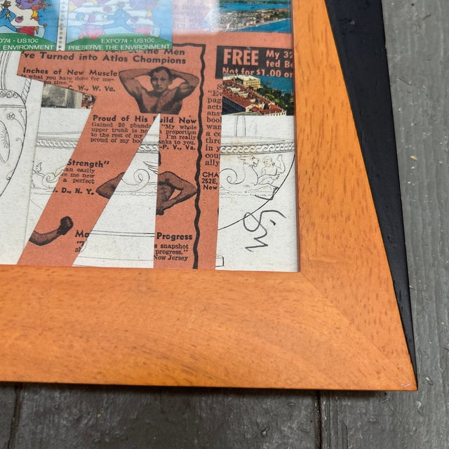 Contemporary original collage by Wayne Cunningham. Signed and framed. Measures 5x7 or 7x9 in frame. Check out my shop...