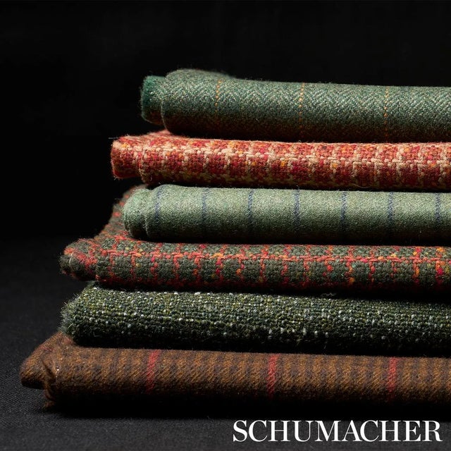 Schumacher SAMPLE - Schumacher Hudson Wool Check Fabric In Rust For Sale - Image 4 of 4