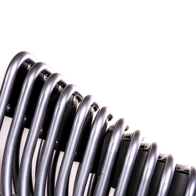 Black Stacking Dining Chair from Mullca, 1970s, Set of 4 For Sale - Image 9 of 10