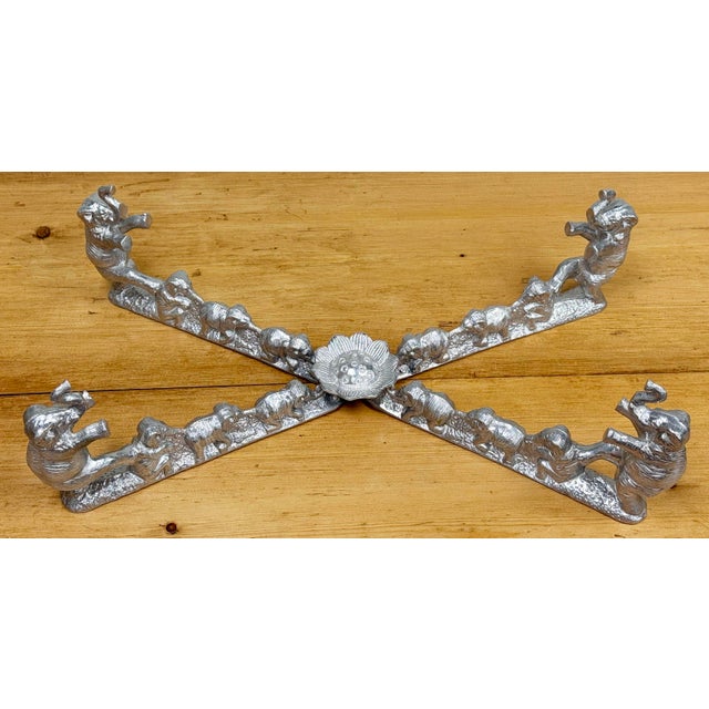 Mid-Century Modern Vintage Arthur Court Elephant Motif Casserole Stand For Sale - Image 3 of 5