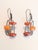 Here's a fine example of Soviet Union Modernist style earrings circa 1960s. Each wire bears maker's mark and 875 Hammer &...