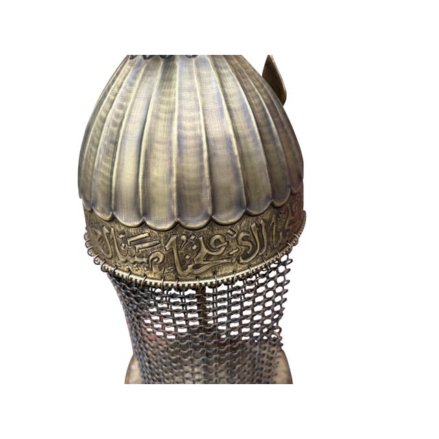 Solid Brass Engraved Chichak Helm For Sale - Image 4 of 13