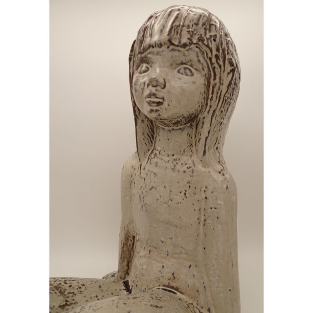 Mid-Century Modern Large Mid-Century Belgian Ceramic Figurine from Emiel Laksakris, 1960s For Sale - Image 3 of 15