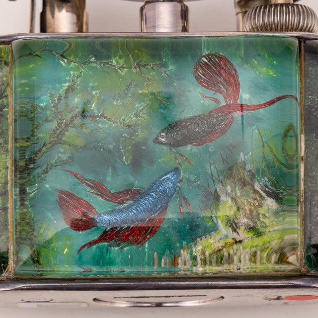 Vintage 20thc Dunhill Tropical Aquarium Table Lighter, 1960s For Sale - Image 10 of 11