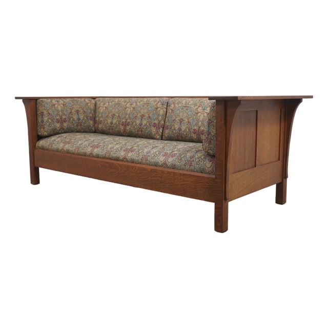 Stickley Mission Oak Arts & Crafts Sofa For Sale